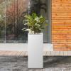imageKante 236quot H Tall Rectangular Concrete Planter Modern Square Diameter Plant Pot with Drainage Hole and Rubber Plug for Indoor Outdoor Home Patio Garden CharcoalPure White