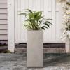 imageKante 236quot H Tall Rectangular Concrete Planter Modern Square Diameter Plant Pot with Drainage Hole and Rubber Plug for Indoor Outdoor Home Patio Garden CharcoalWeathered Concrete
