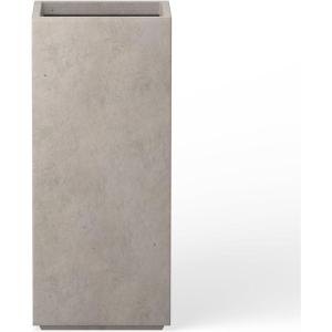 imageKante 236quot H Tall Rectangular Concrete Planter Modern Square Diameter Plant Pot with Drainage Hole and Rubber Plug for Indoor Outdoor Home Patio Garden CharcoalWeathered Concrete
