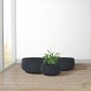 imageKante 169quot Dia Round Concrete Bonsai Planters Outdoor Indoor Garden Plant Pot with Drainage Hole for Home Patio Garden Weathered ConcreteCharcoal