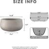 imageKante 196quot157quot118quot Dia Round Concrete Planters Set of 3 Outdoor Indoor Large Plant Pots with Drainage Hole Modern Curvaceous Design Weathered ConcreteWeathered Concrete