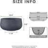 imageKante 196quot157quot118quot Dia Round Concrete Planters Set of 3 Outdoor Indoor Large Plant Pots with Drainage Hole Modern Curvaceous Design Weathered ConcreteDark Gray