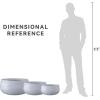 imageKante 196quot157quot118quot Dia Round Concrete Planters Set of 3 Outdoor Indoor Large Plant Pots with Drainage Hole Modern Curvaceous Design Weathered ConcreteSlate Gray