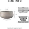 imageKante 196quot157quot118quot Dia Round Concrete Planters Set of 3 Outdoor Indoor Large Plant Pots with Drainage Hole Modern Curvaceous Design Weathered ConcreteWeathered Concrete