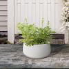 imageKante 196quot157quot118quot Dia Round Concrete Planters Set of 3 Outdoor Indoor Large Plant Pots with Drainage Hole Modern Curvaceous Design Weathered ConcretePure White