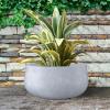 imageKante 196quot157quot118quot Dia Round Concrete Planters Set of 3 Outdoor Indoor Large Plant Pots with Drainage Hole Modern Curvaceous Design Weathered ConcreteSlate Gray