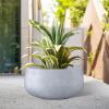 imageKante 196quot157quot118quot Dia Round Concrete Planters Set of 3 Outdoor Indoor Large Plant Pots with Drainage Hole Modern Curvaceous Design Weathered ConcreteGray