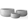 imageKante 196quot157quot118quot Dia Round Concrete Planters Set of 3 Outdoor Indoor Large Plant Pots with Drainage Hole Modern Curvaceous Design Weathered ConcreteNatural Concrete
