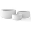 imageKante 196quot157quot118quot Dia Round Concrete Planters Set of 3 Outdoor Indoor Large Plant Pots with Drainage Hole Modern Curvaceous Design Weathered ConcretePure White