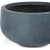 imageKante 196quot157quot118quot Dia Round Concrete Planters Set of 3 Outdoor Indoor Large Plant Pots with Drainage Hole Modern Curvaceous Design Weathered ConcreteCharcoal