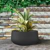 imageKante 196quot157quot118quot Dia Round Concrete Planters Set of 3 Outdoor Indoor Large Plant Pots with Drainage Hole Modern Curvaceous Design Weathered ConcreteBlack