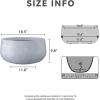 imageKante 196quot157quot118quot Dia Round Concrete Planters Set of 3 Outdoor Indoor Large Plant Pots with Drainage Hole Modern Curvaceous Design Weathered ConcreteGray