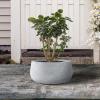 imageKante 196quot157quot118quot Dia Round Concrete Planters Set of 3 Outdoor Indoor Large Plant Pots with Drainage Hole Modern Curvaceous Design Weathered ConcreteSlate Gray