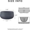imageKante 196quot157quot118quot Dia Round Concrete Planters Set of 3 Outdoor Indoor Large Plant Pots with Drainage Hole Modern Curvaceous Design Weathered ConcreteCharcoal