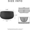 imageKante 196quot157quot118quot Dia Round Concrete Planters Set of 3 Outdoor Indoor Large Plant Pots with Drainage Hole Modern Curvaceous Design Weathered ConcreteBlack
