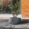 imageKante 196quot157quot118quot Dia Round Concrete Planters Set of 3 Outdoor Indoor Large Plant Pots with Drainage Hole Modern Curvaceous Design Weathered ConcreteCharcoal