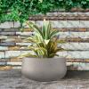 imageKante 196quot157quot118quot Dia Round Concrete Planters Set of 3 Outdoor Indoor Large Plant Pots with Drainage Hole Modern Curvaceous Design Weathered ConcreteWeathered Concrete