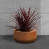 imageKante 196quot157quot118quot Dia Round Concrete Planters Set of 3 Outdoor Indoor Large Plant Pots with Drainage Hole Modern Curvaceous Design Weathered ConcreteIron Oxide