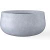 imageKante 196quot157quot118quot Dia Round Concrete Planters Set of 3 Outdoor Indoor Large Plant Pots with Drainage Hole Modern Curvaceous Design Weathered ConcreteSlate Gray