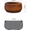 imageKante 196quot157quot118quot Dia Round Concrete Planters Set of 3 Outdoor Indoor Large Plant Pots with Drainage Hole Modern Curvaceous Design Weathered ConcreteIron Oxide