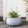 imageKante 196quot157quot118quot Dia Round Concrete Planters Set of 3 Outdoor Indoor Large Plant Pots with Drainage Hole Modern Curvaceous Design Weathered ConcreteSlate Gray