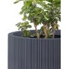 imageKante 24 Inch Tall Round Concrete Planter 2 Pack Large Indoor Outdoor Plant Pots with Drainage Hole and Rubber Plug Modern Decorative Garden Pots for Home Patio Porch Weathered ConcreteTextured Charcoal