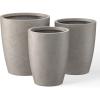 imageKante 181quot205quot224quot H Tall Round Concrete Planters Set of 3 Outdoor Indoor Modern Decorative Plant Pots with Drainage Hole ampamp Rubber Plug for Home ampamp Garden Weathered Concrete