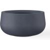 imageKante 196quot157quot118quot Dia Round Concrete Planters Set of 3 Outdoor Indoor Large Plant Pots with Drainage Hole Modern Curvaceous Design Weathered ConcreteCharcoal