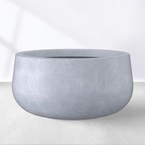 imageKante 196quot157quot118quot Dia Round Concrete Planters Set of 3 Outdoor Indoor Large Plant Pots with Drainage Hole Modern Curvaceous Design Weathered ConcreteGray