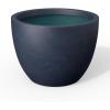 imageKante 142 Inch Round Concrete Planter  Classic Large IndoorOutdoor Plant Pot with Drainage Hole and Rubber Plug Suitable for Gardens and Patios White Finish with Aqua Blue InteriorCharcoal With Green Interior
