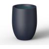 imageKante 165 Inch Tall Concrete Planter Large Indoor Outdoor Plant Pot with Drainage Smooth White Finish with Aqua Blue Interior Ideal for Porch Home Garden PatioCharcoal