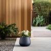 imageKante Curva Series Planter 125 Inch Round Concrete Flower Pot with Draiange Hole and Rubber Plug Suitable for Indoor Plants Home Garden Patio CharcoalCharcoal