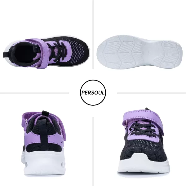 PERSOUL Kids Air Running Shoes Boys Girls Children Slip On Walking Tennis Sneakers Athletic Lightweight Shoes
