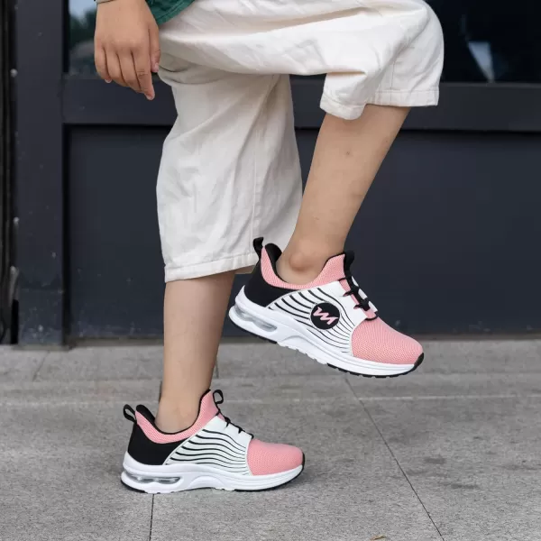 PERSOUL Kids Air Running Shoes Boys Girls Slip On Tennis Athletic Sneakers Breathable Lightweight Walking School Jogging Non Slip Footwear