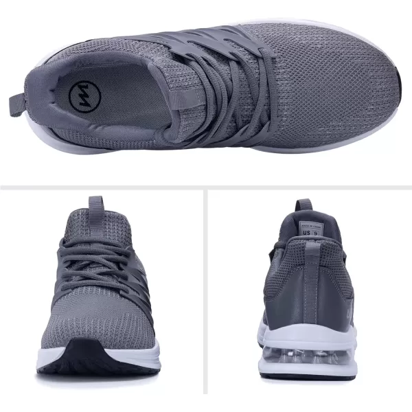 imagePERSOUL Mens Air Running Shoes Athletic Tennis Sneakers Lightweight Breathable Workout Gym Jogging Sport Shoes for Men Size713Grey