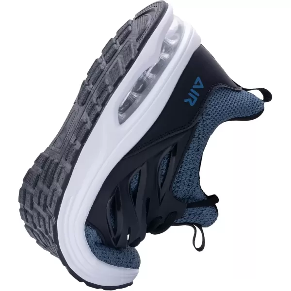imagePERSOUL Mens Air Running Shoes Athletic Tennis Sneakers Lightweight Breathable Workout Gym Jogging Sport Shoes for Men Size713Greyblue