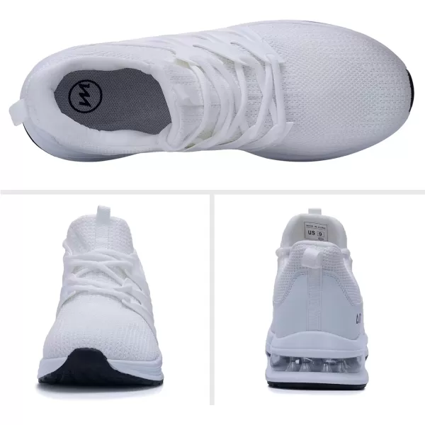 imagePERSOUL Mens Air Running Shoes Athletic Tennis Sneakers Lightweight Breathable Workout Gym Jogging Sport Shoes for Men Size713White