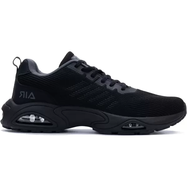 imagePERSOUL Mens Air Running Shoes Lightweight Breathable Athletic Tennis Gym Jogging SneakersAllblack2