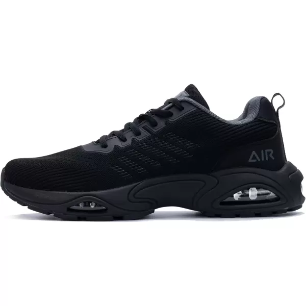 imagePERSOUL Mens Air Running Shoes Lightweight Breathable Athletic Tennis Gym Jogging SneakersAllblack2