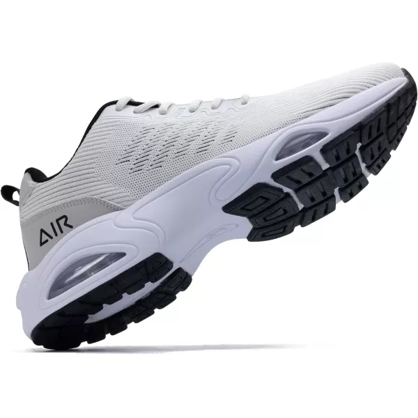 imagePERSOUL Mens Air Running Shoes Lightweight Breathable Athletic Tennis Gym Jogging SneakersBeige02
