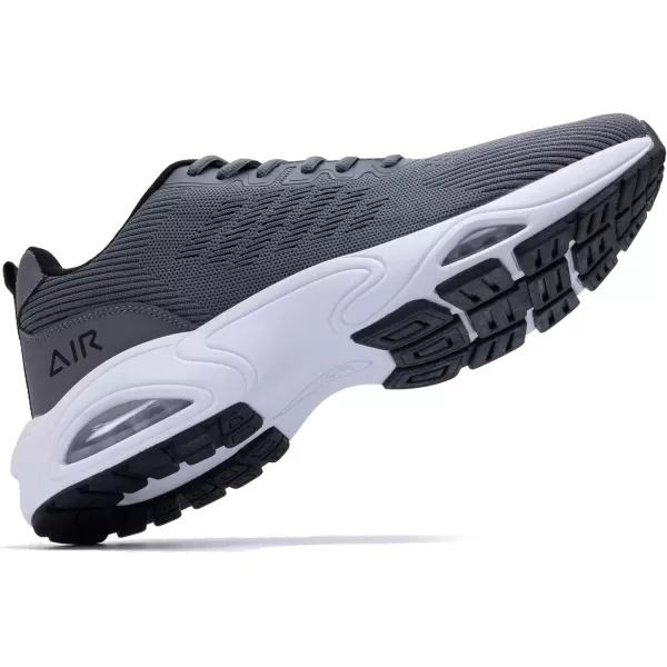 imagePERSOUL Mens Air Running Shoes Lightweight Breathable Athletic Tennis Gym Jogging SneakersDarkgrey2