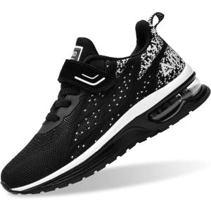 imagePERSOUL Air Shoes for Boys Girls Kids Children Tennis Sports Athletic Gym Running SneakersBlack1