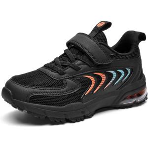imagePERSOUL Air Shoes for Boys Girls Kids Children Tennis Sports Athletic Gym Running SneakersBlackorange