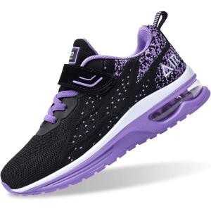 imagePERSOUL Air Shoes for Boys Girls Kids Children Tennis Sports Athletic Gym Running SneakersViolet1