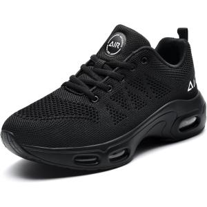 imagePERSOUL Women Running Shoes Tennis Air Sneakers Lightweight Breathable Fitness Athletic Gym Fashion Walking ShoesAllblack