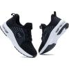 imagePERSOUL Kids Air Running Shoes Boys Girls Slip On Tennis Athletic Sneakers Breathable Lightweight Walking School Jogging Non Slip Footwear Black Big Kid 25
