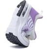 imagePERSOUL Kids Air Running Shoes Boys Girls Slip On Tennis Athletic Sneakers Breathable Lightweight Walking School Jogging Non Slip Footwear WhitePurple Little Kid 115