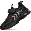 imagePERSOUL Kids Shoes for Boys Girls Children Tennis Sports Athletic School Running SneakersBlackorange
