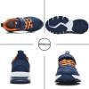 imagePERSOUL Kids Shoes for Boys Girls Children Tennis Sports Athletic School Running SneakersBlueorange 1