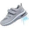 imagePERSOUL Kids Shoes for Boys Girls Children Tennis Sports Athletic School Running SneakersGrey